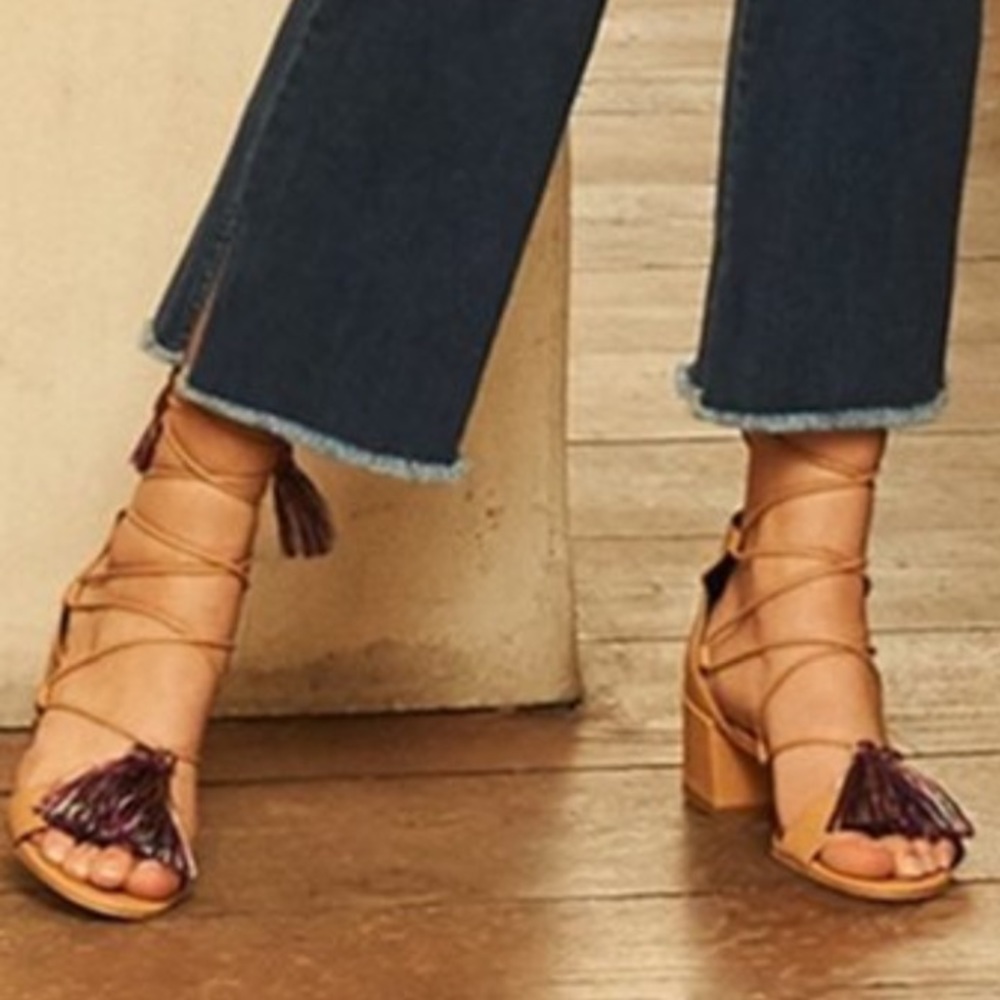 Rebecca Minkoff Isla Lace Up Tassel Sandals